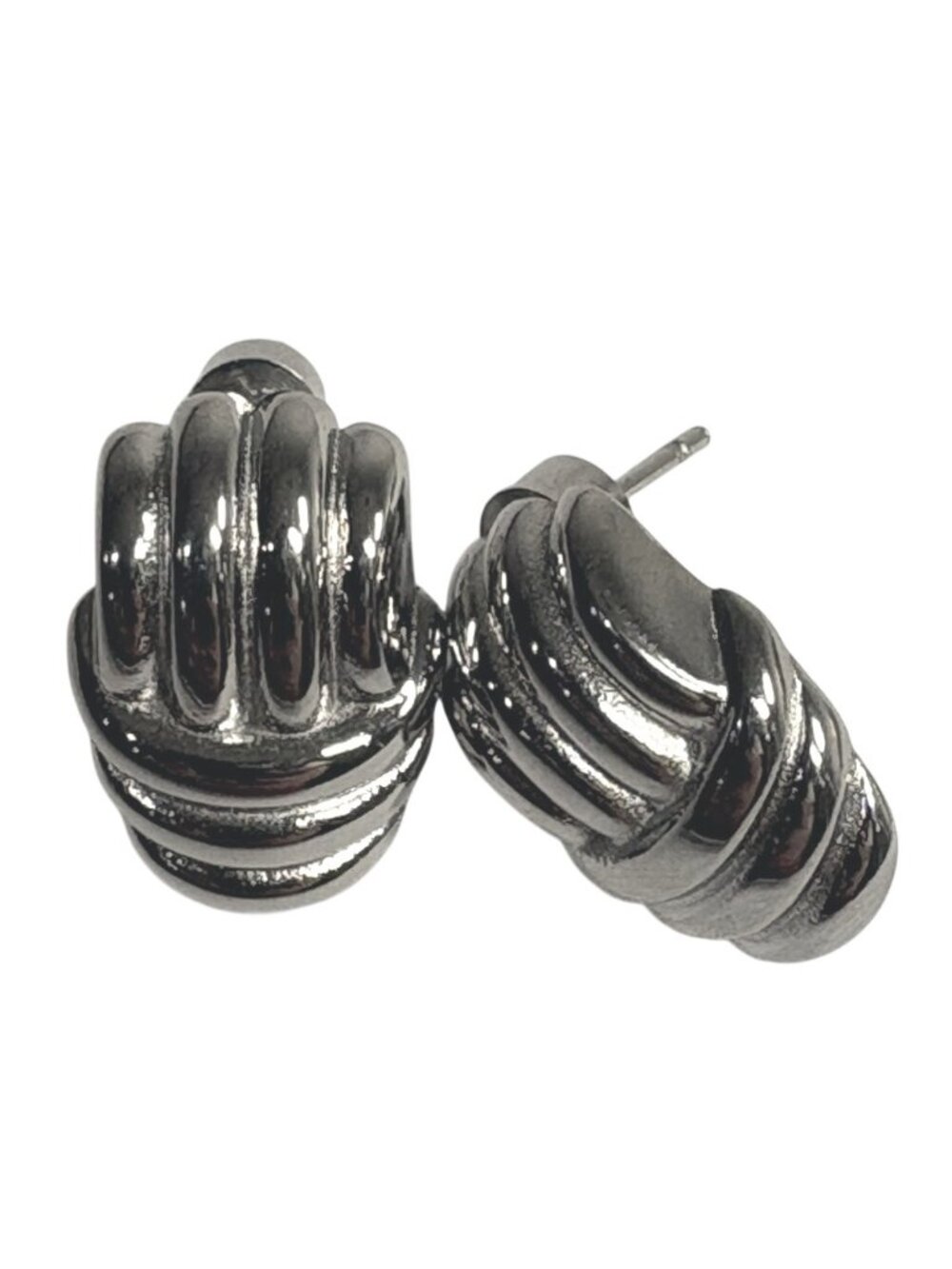 MEFYE Silver-Toned Knot Earrings